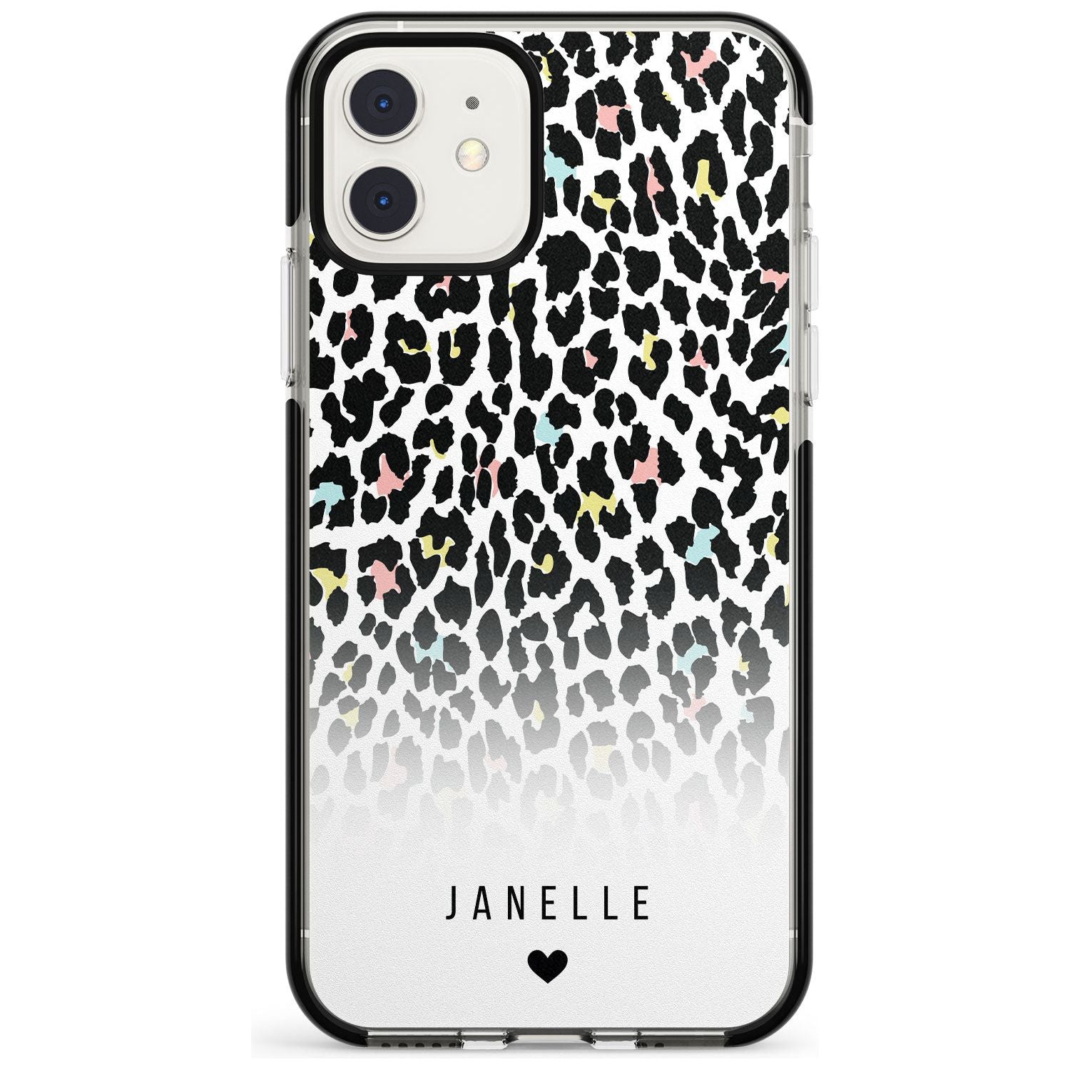 Custom Pastel Leopard Spots iPhone Case Black Impact Custom Phone Case - Case Warehouse