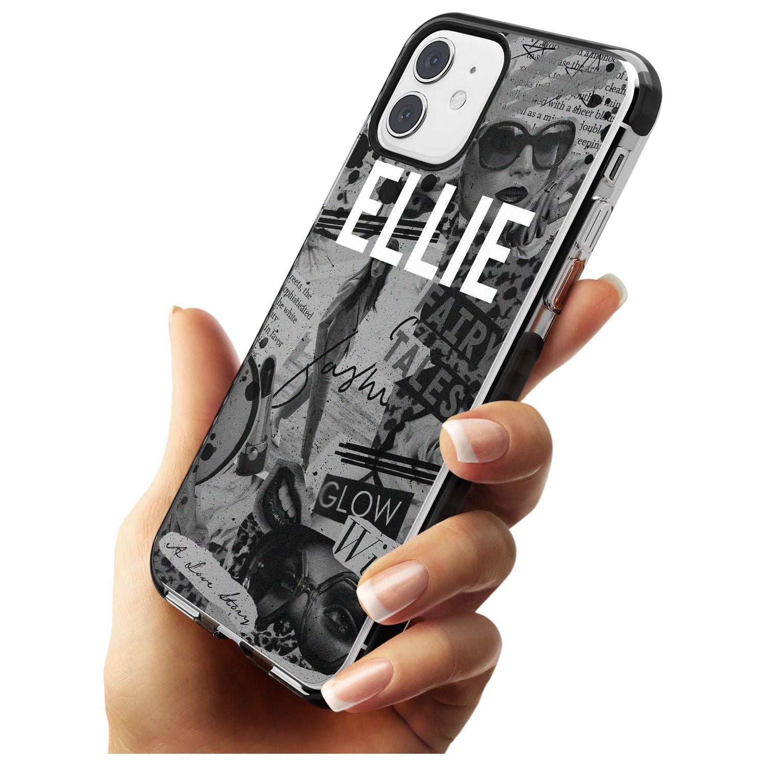 Grey Scale Fashion Collage iPhone Case Custom Phone Case - Case Warehouse
