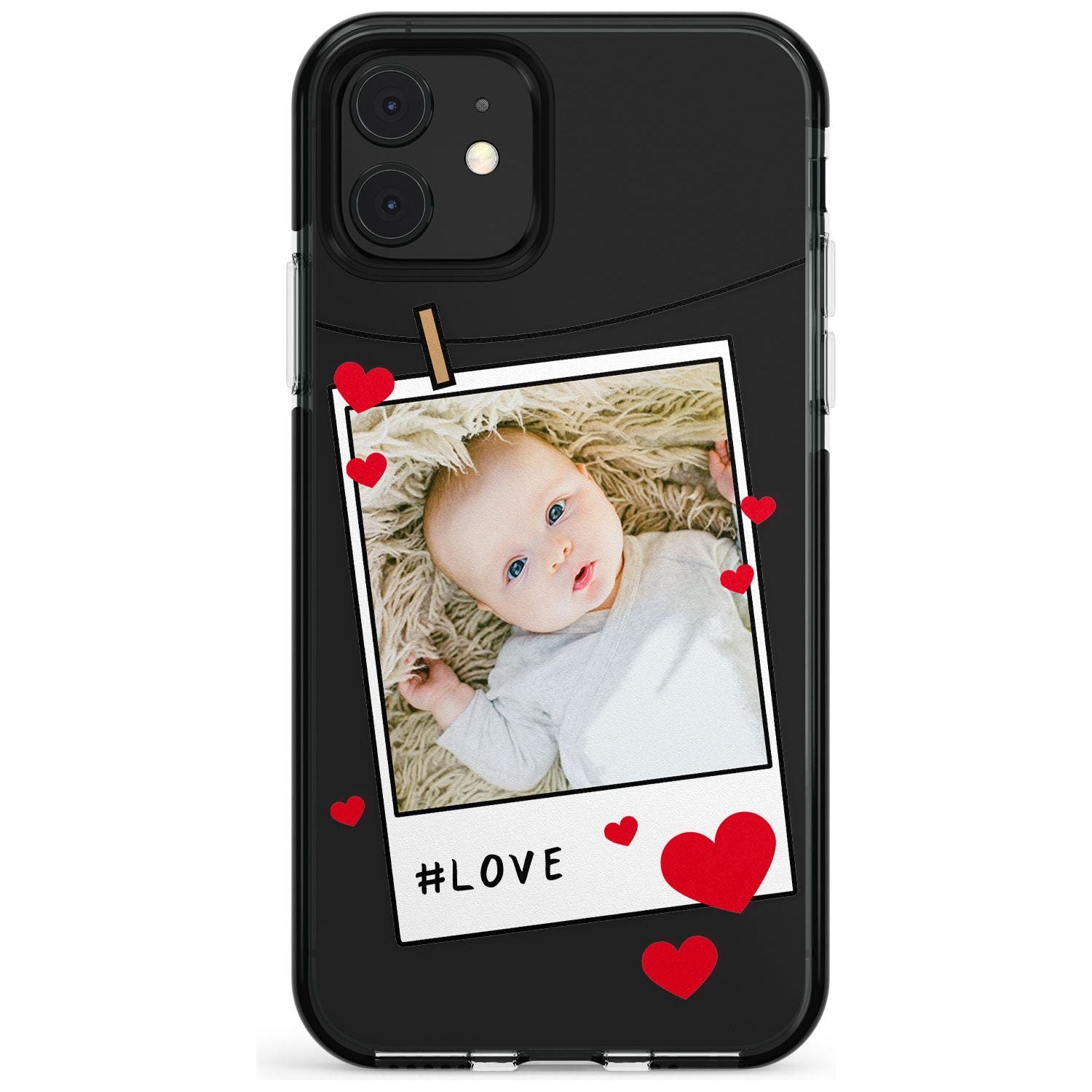 Love Instant Film Pink Fade Impact Phone Case for iPhone 11 Pro Max