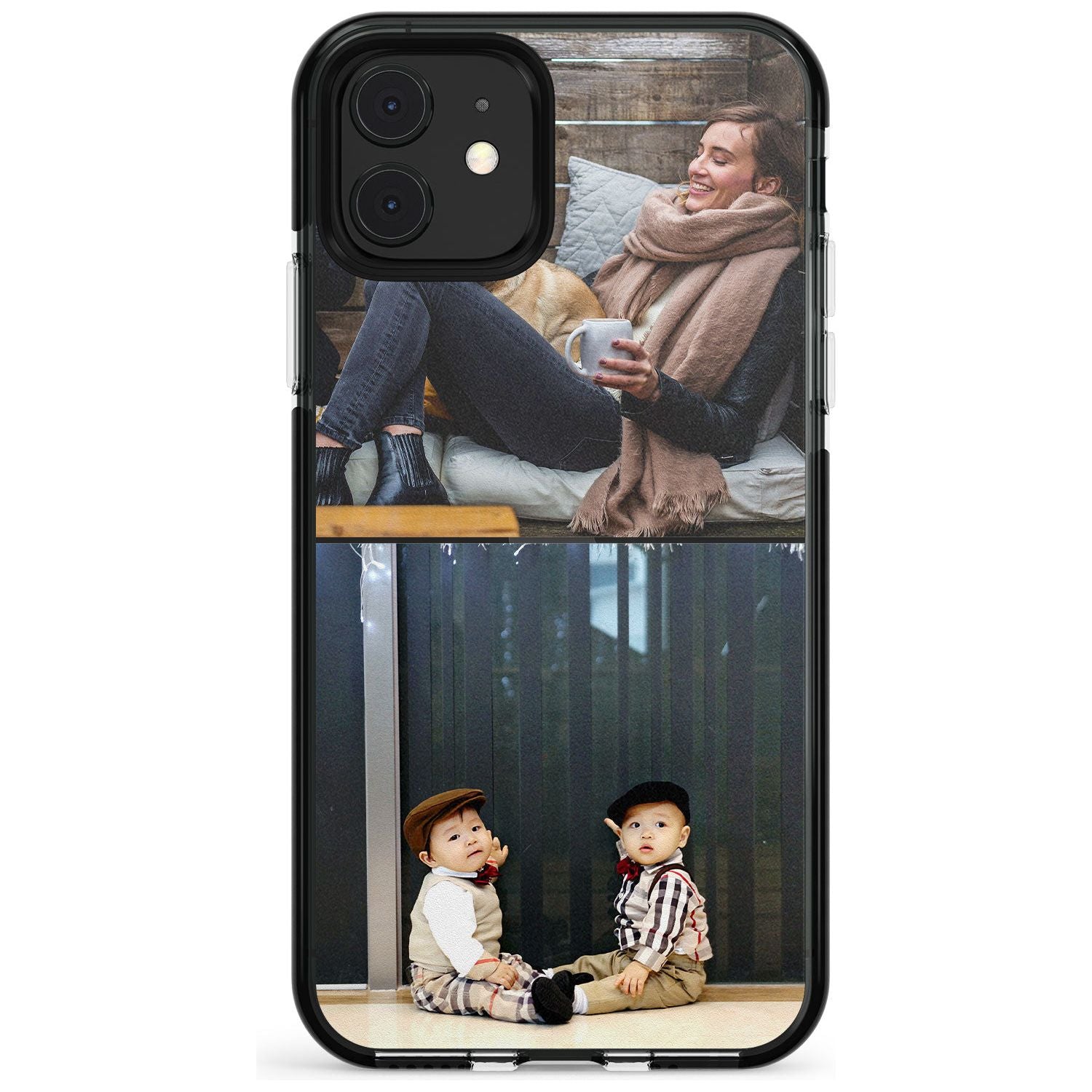 2 Photo Grid Pink Fade Impact Phone Case for iPhone 11 Pro Max