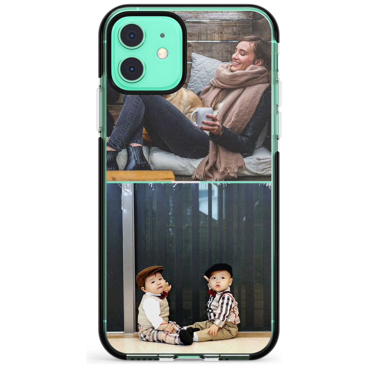 2 Photo Grid Pink Fade Impact Phone Case for iPhone 11 Pro Max
