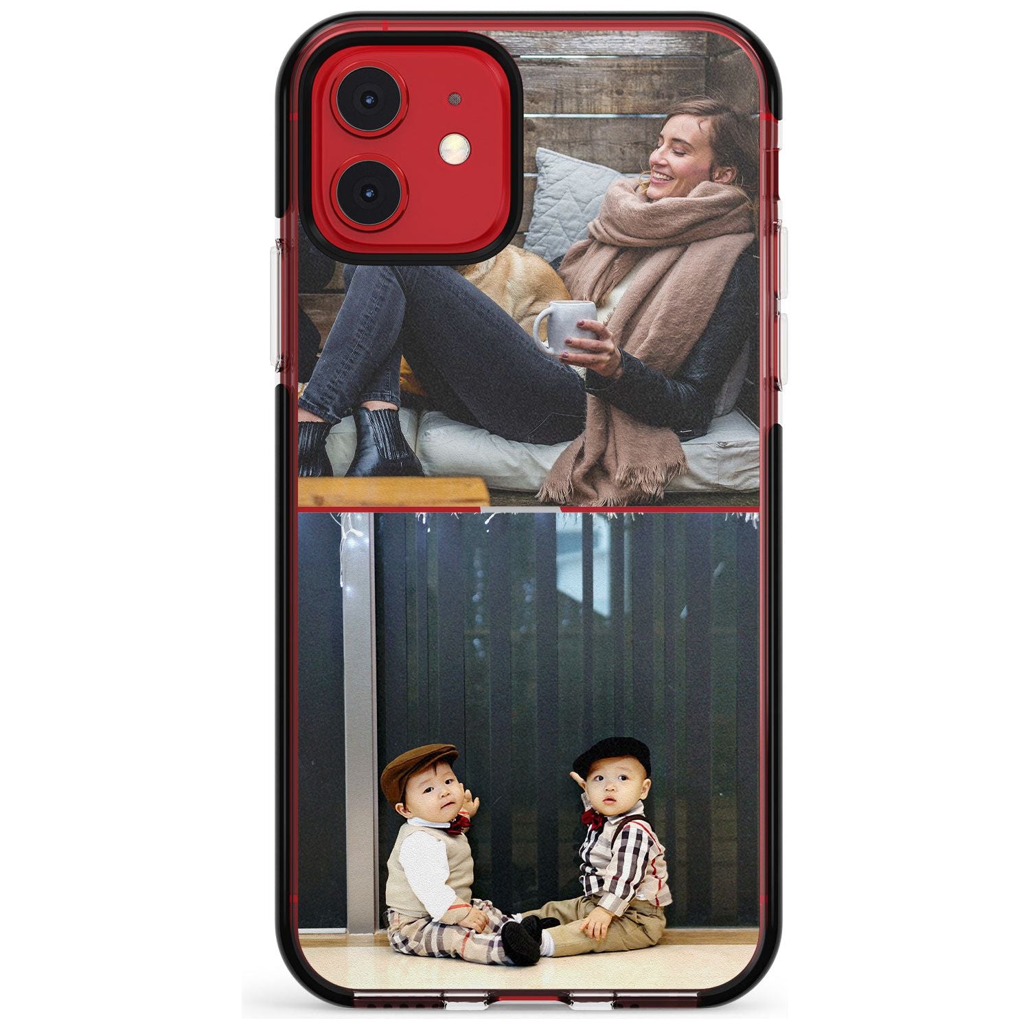 2 Photo Grid Pink Fade Impact Phone Case for iPhone 11 Pro Max