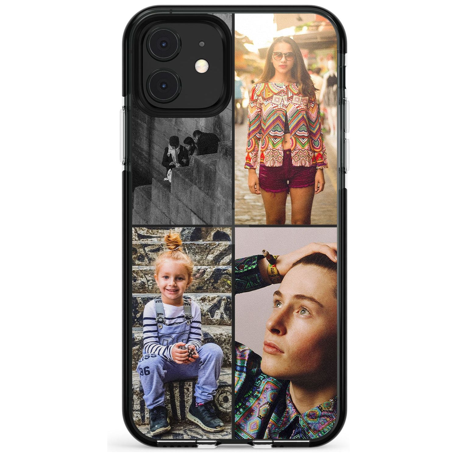 4 Photo Grid Pink Fade Impact Phone Case for iPhone 11 Pro Max