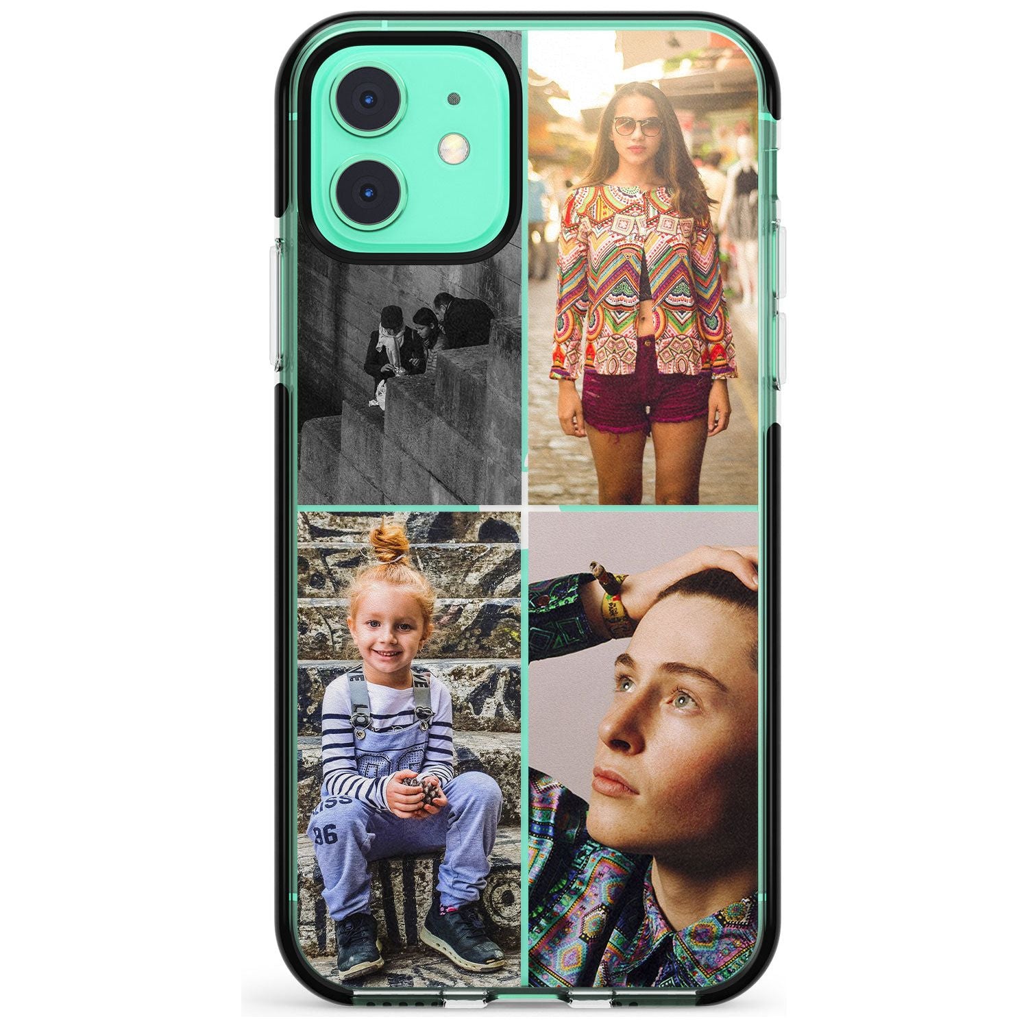 4 Photo Grid Pink Fade Impact Phone Case for iPhone 11 Pro Max