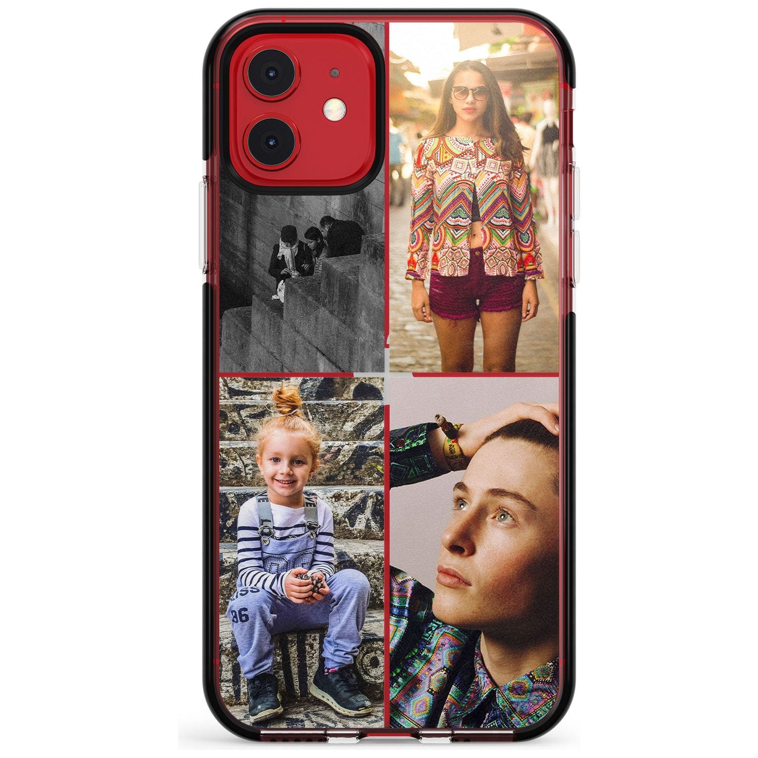 4 Photo Grid Pink Fade Impact Phone Case for iPhone 11 Pro Max