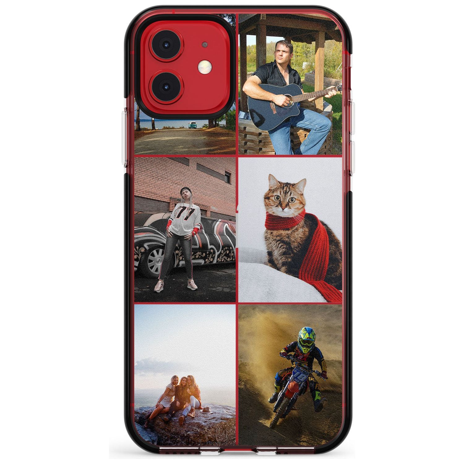 6 Photo Grid Pink Fade Impact Phone Case for iPhone 11 Pro Max