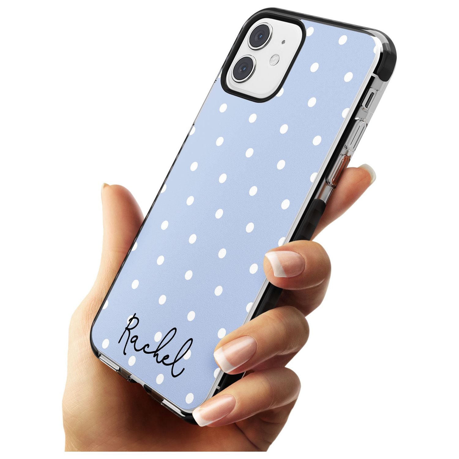Simple Light Blue Dots iPhone Case Custom Phone Case - Case Warehouse