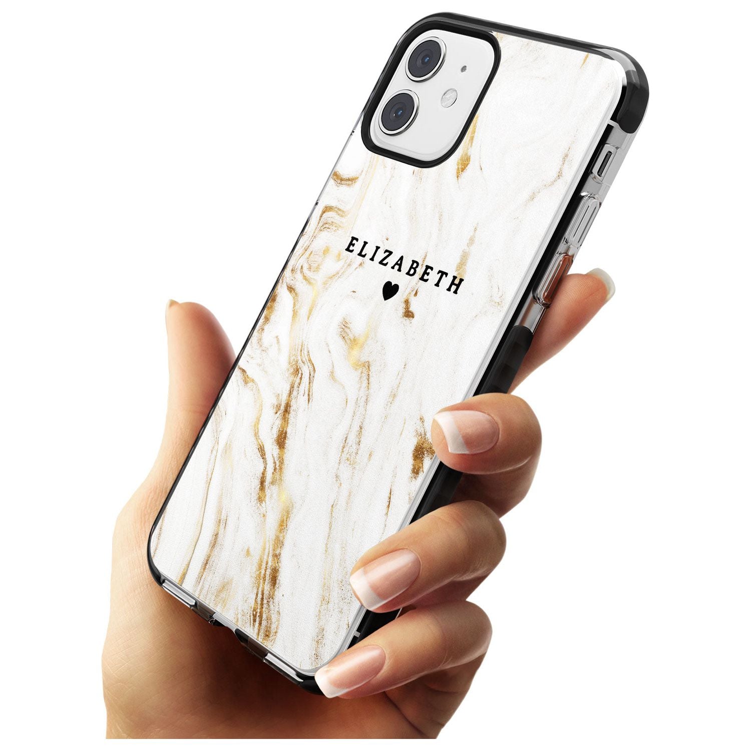 White & Gold Swirl Marble iPhone Case Custom Phone Case - Case Warehouse