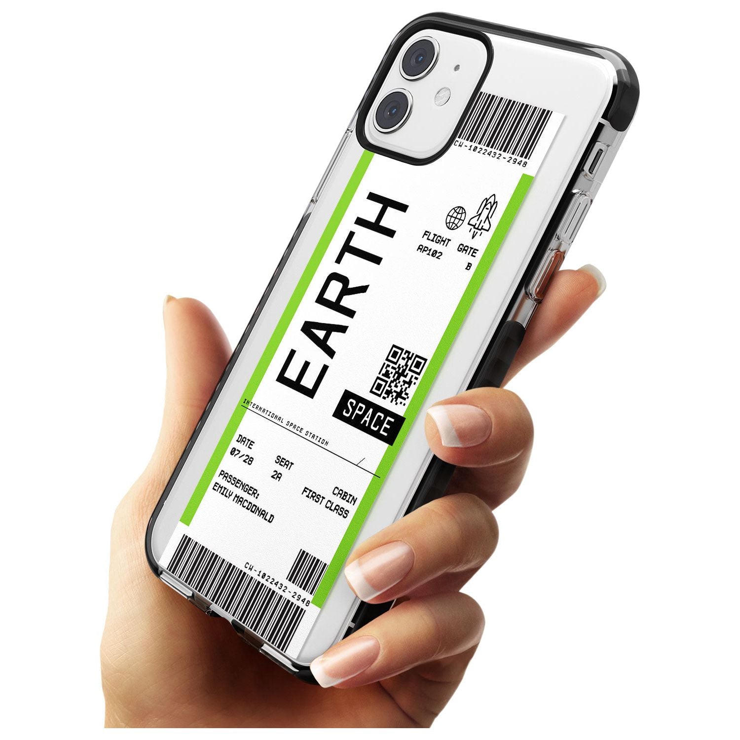 Earth Custom Space Travel Ticket iPhone Case Custom Phone Case - Case Warehouse