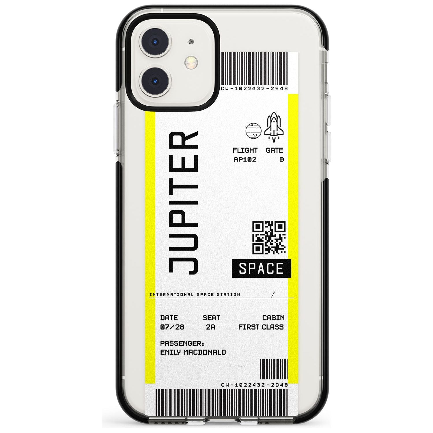 Jupiter Travel Ticket iPhone Case Black Impact Custom Phone Case - Case Warehouse