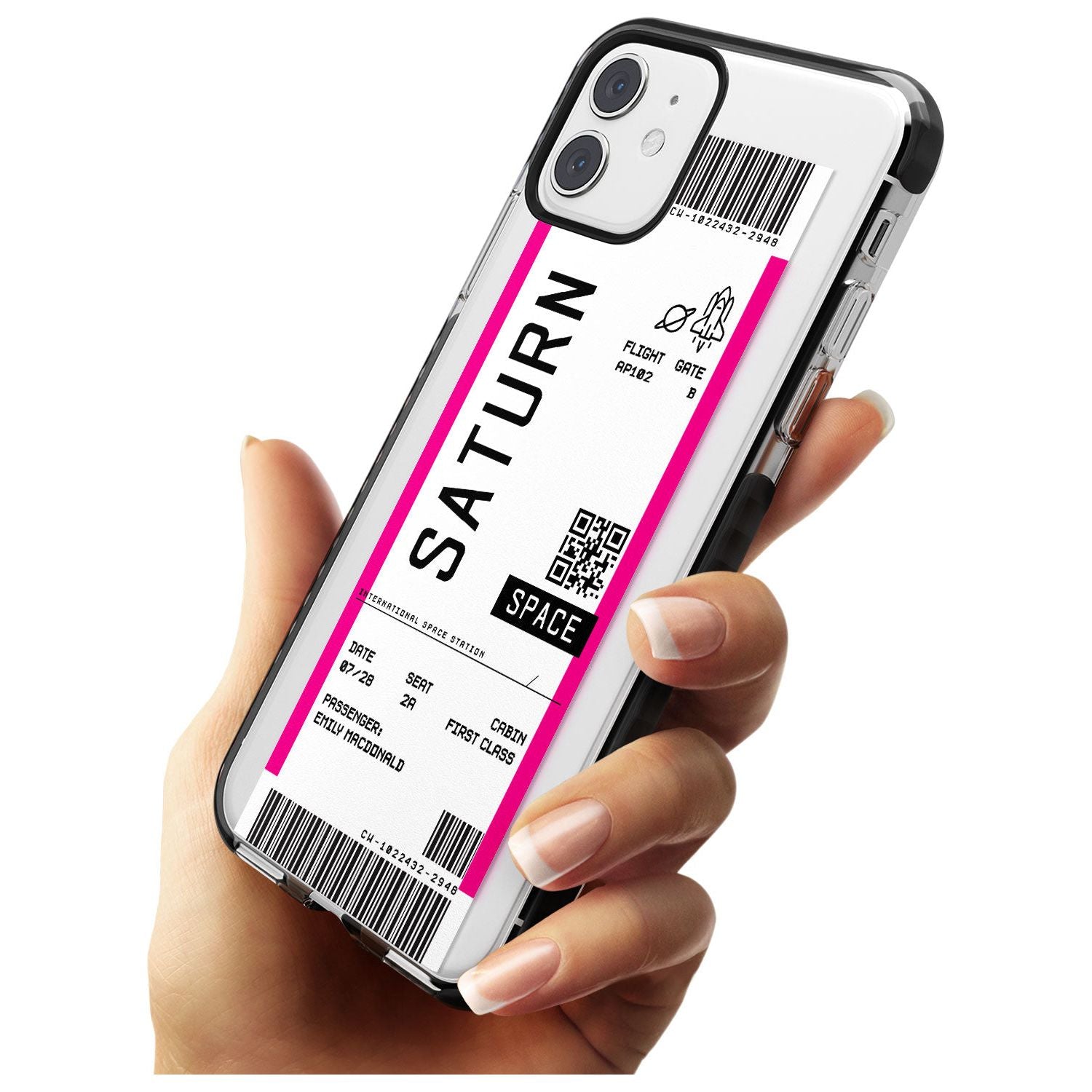 Saturn Custom Space Travel Ticket iPhone Case Custom Phone Case - Case Warehouse
