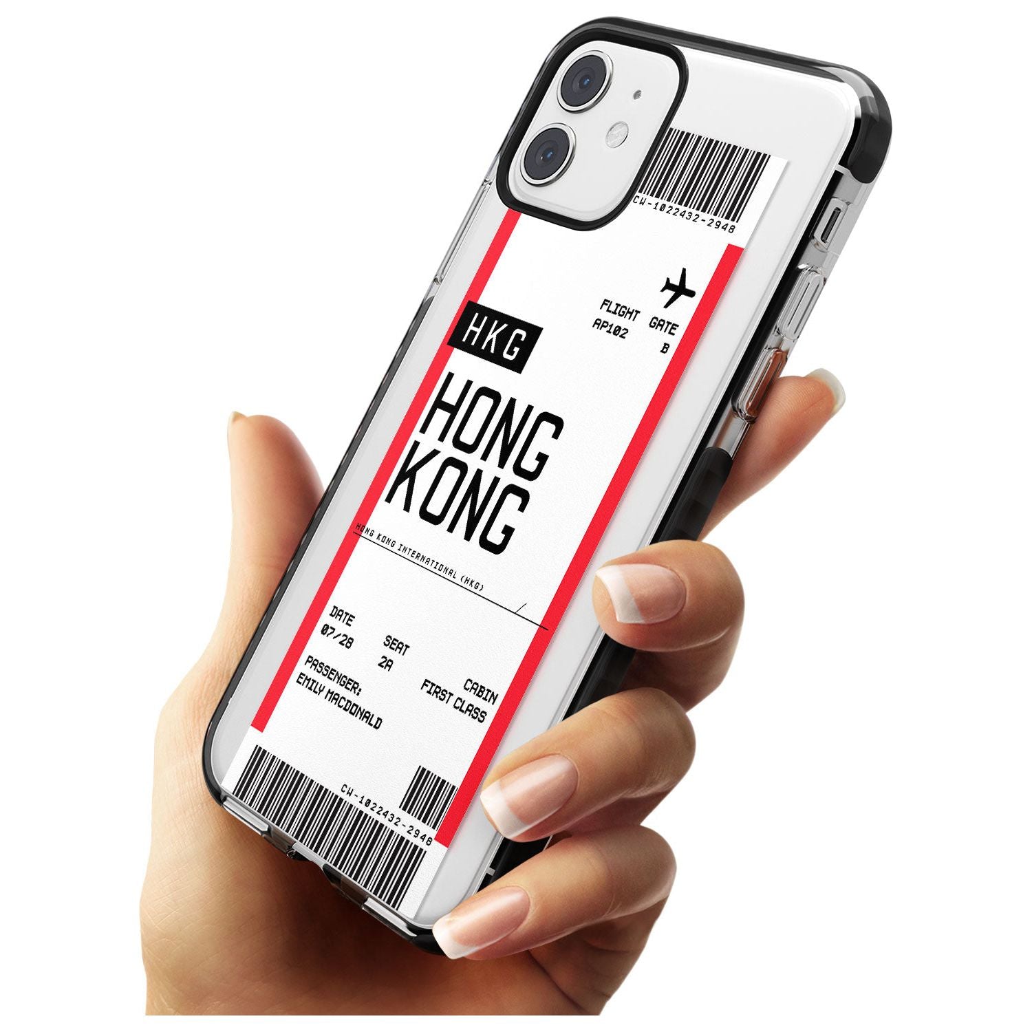 Hong Kong Boarding Pass iPhone Case Custom Phone Case - Case Warehouse