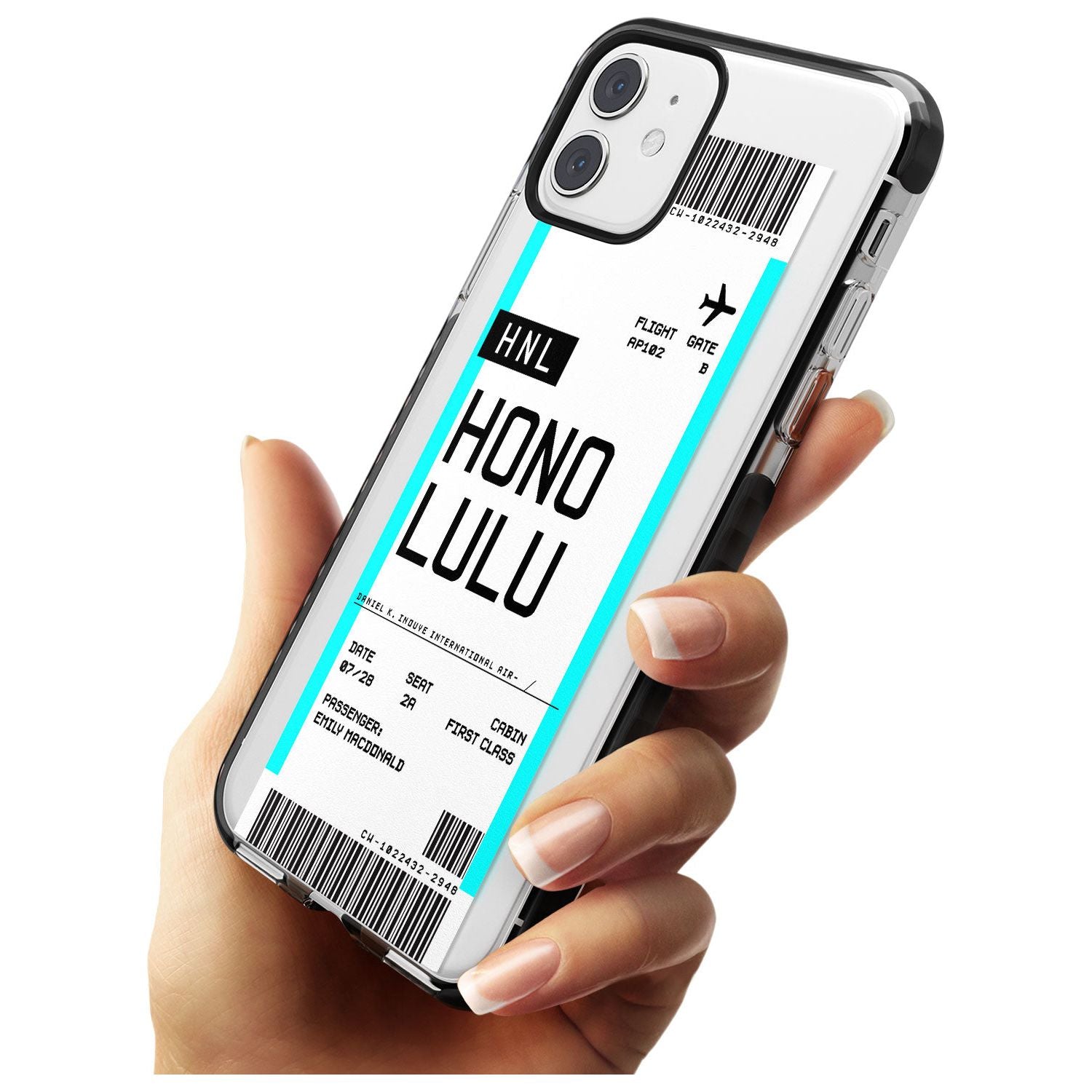 Honolulu Boarding Pass iPhone Case Custom Phone Case - Case Warehouse