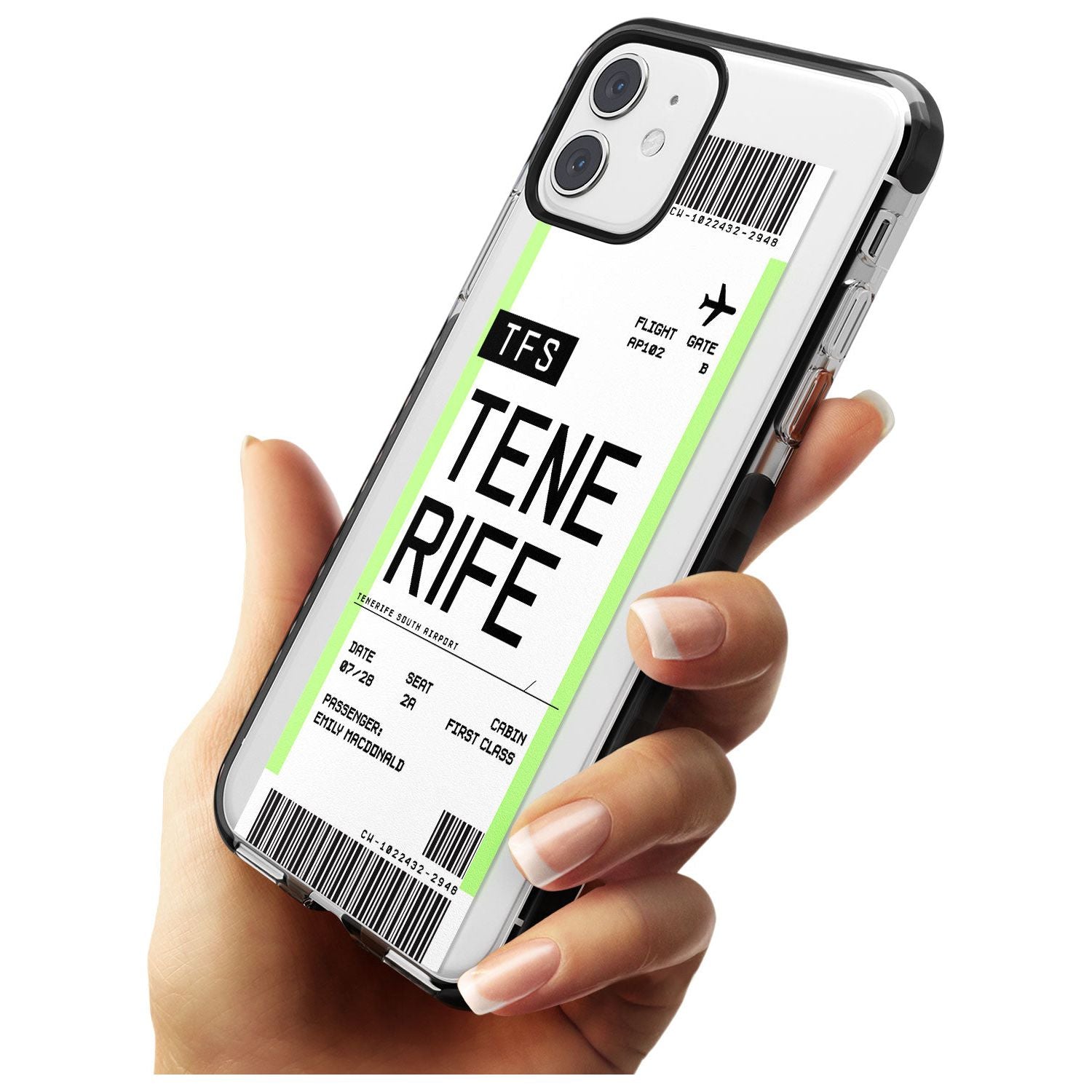 Tenerife Boarding Pass iPhone Case Custom Phone Case - Case Warehouse