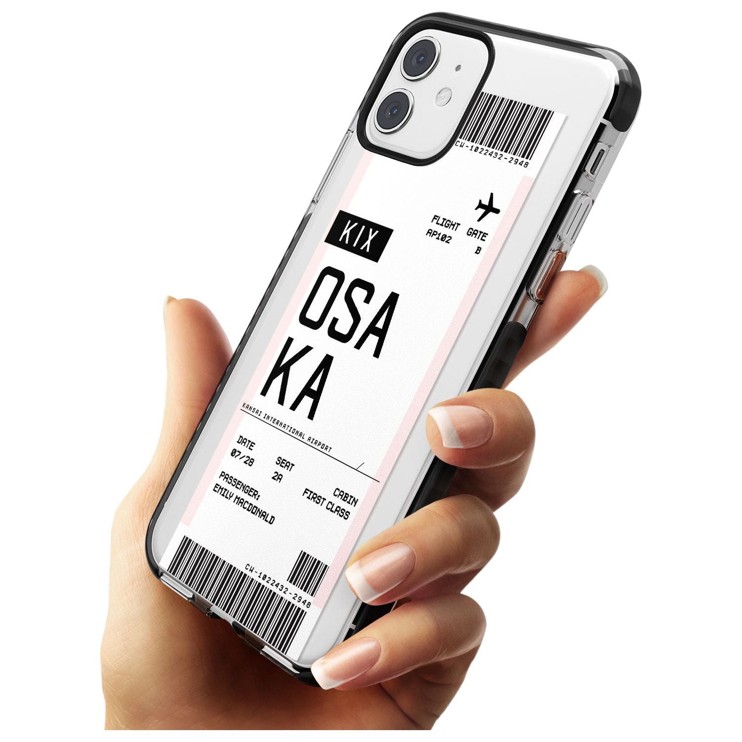 Osaka Boarding Pass iPhone Case Custom Phone Case - Case Warehouse