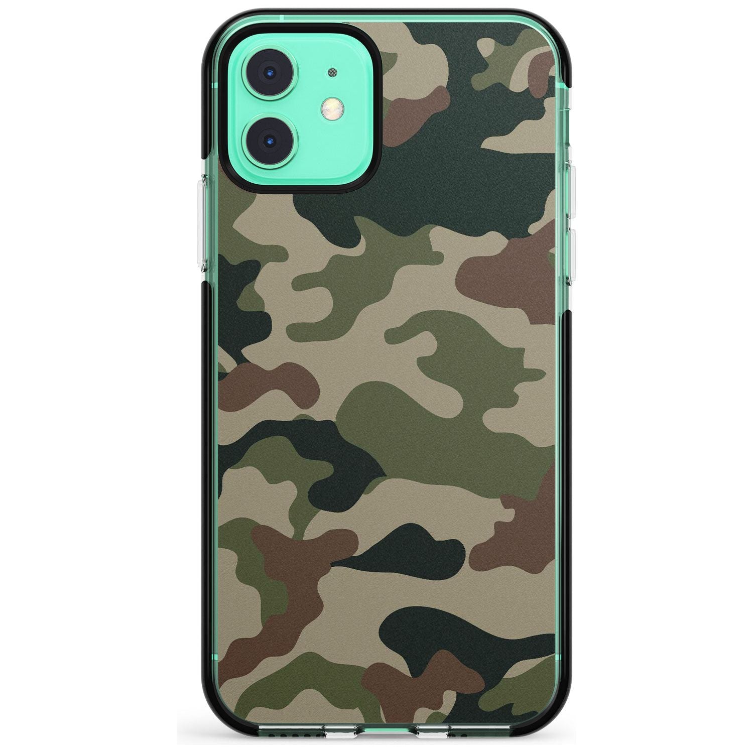 Green and Brown Camo Black Impact Phone Case for iPhone 11 Pro Max