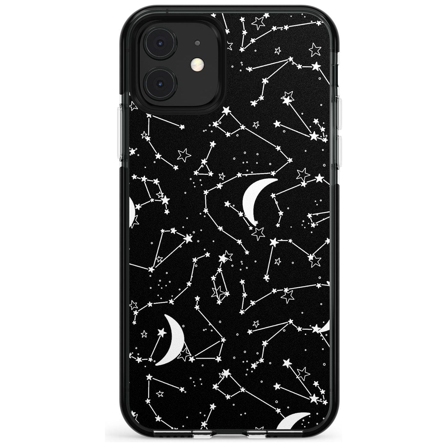 White Constellations on Black Pink Fade Impact Phone Case for iPhone 11 Pro Max