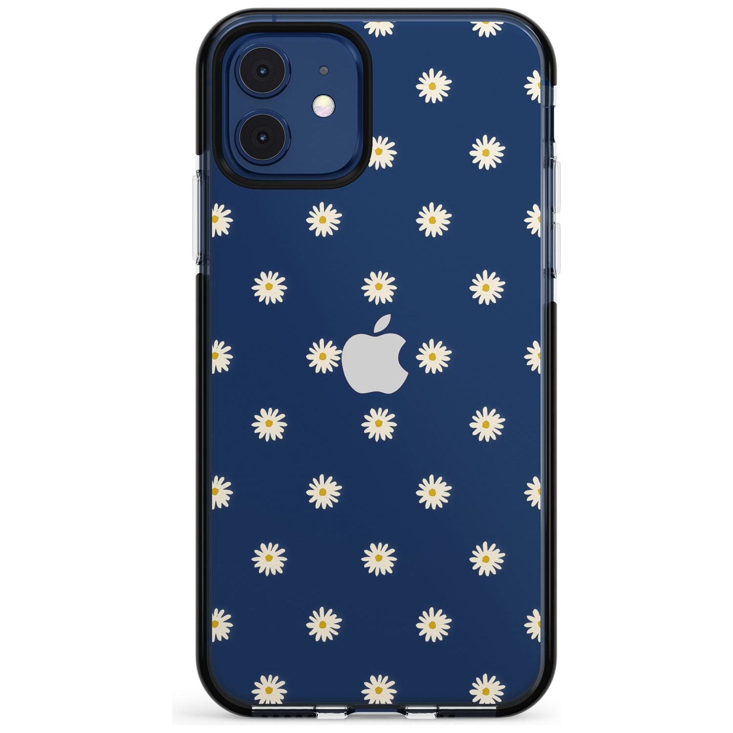 Daisy Pattern - Clear Cute Floral Design Pink Fade Impact Phone Case for iPhone 11 Pro Max
