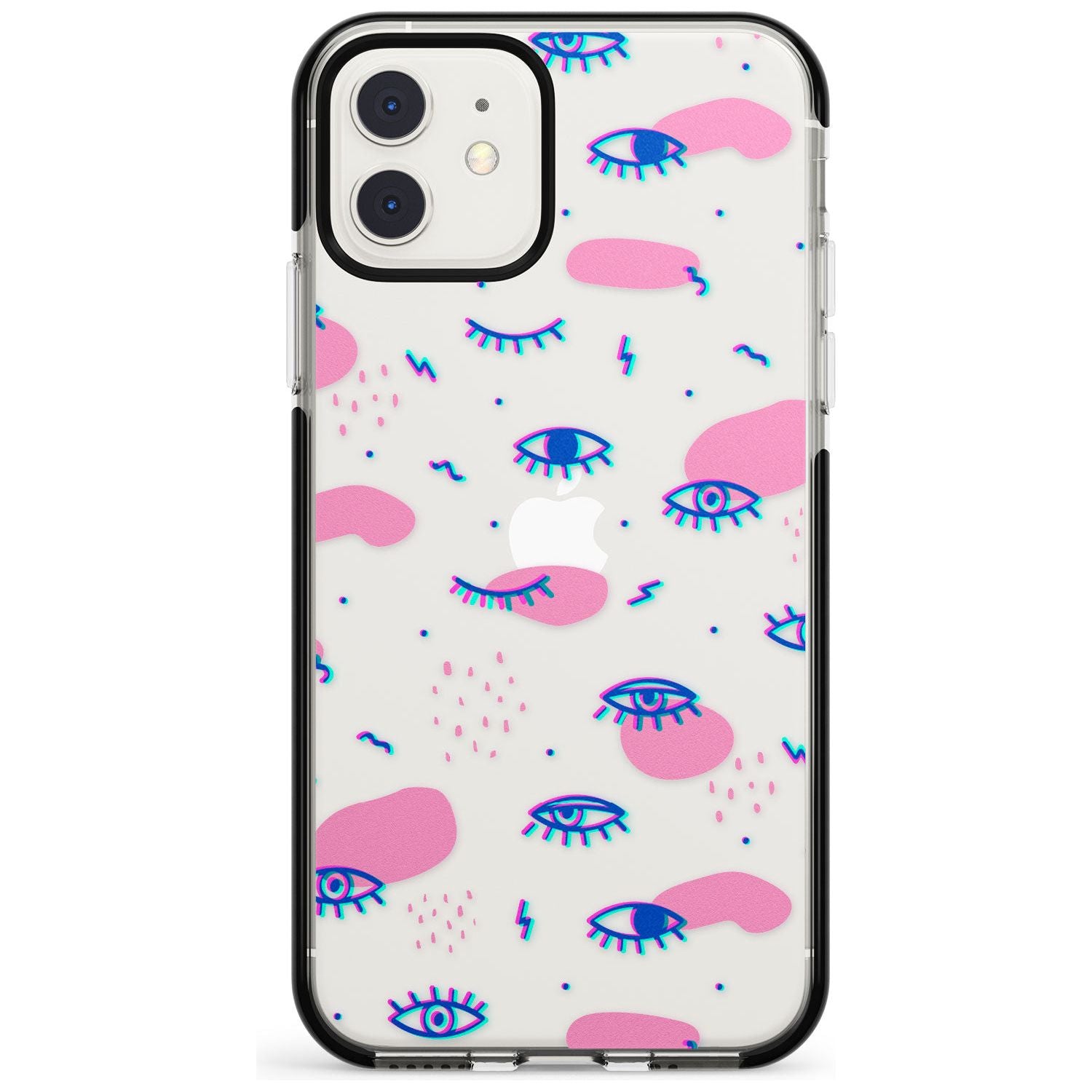 Pink Eye Blotches iPhone Case Black Impact Phone Case - Case Warehouse