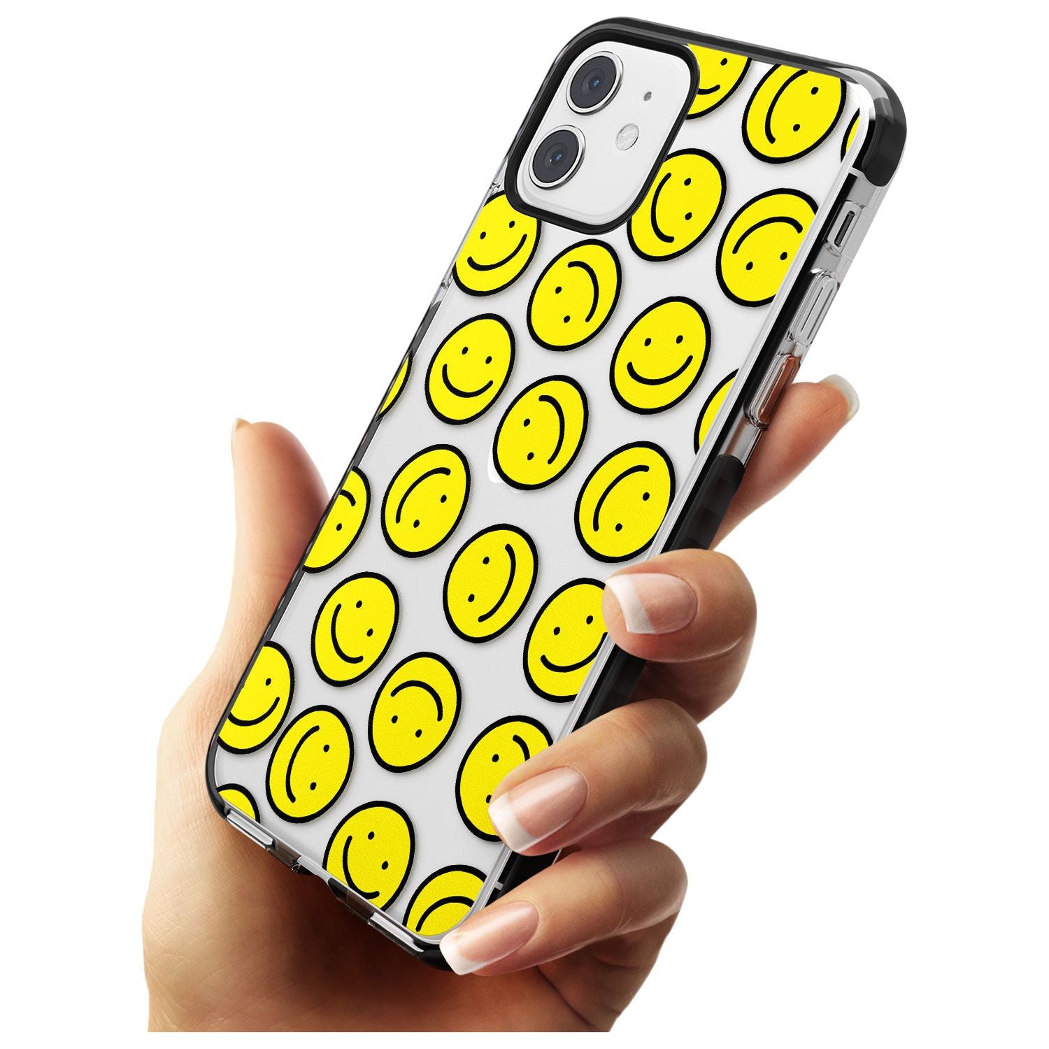 Happy Face Clear Pattern iPhone Case   Phone Case - Case Warehouse