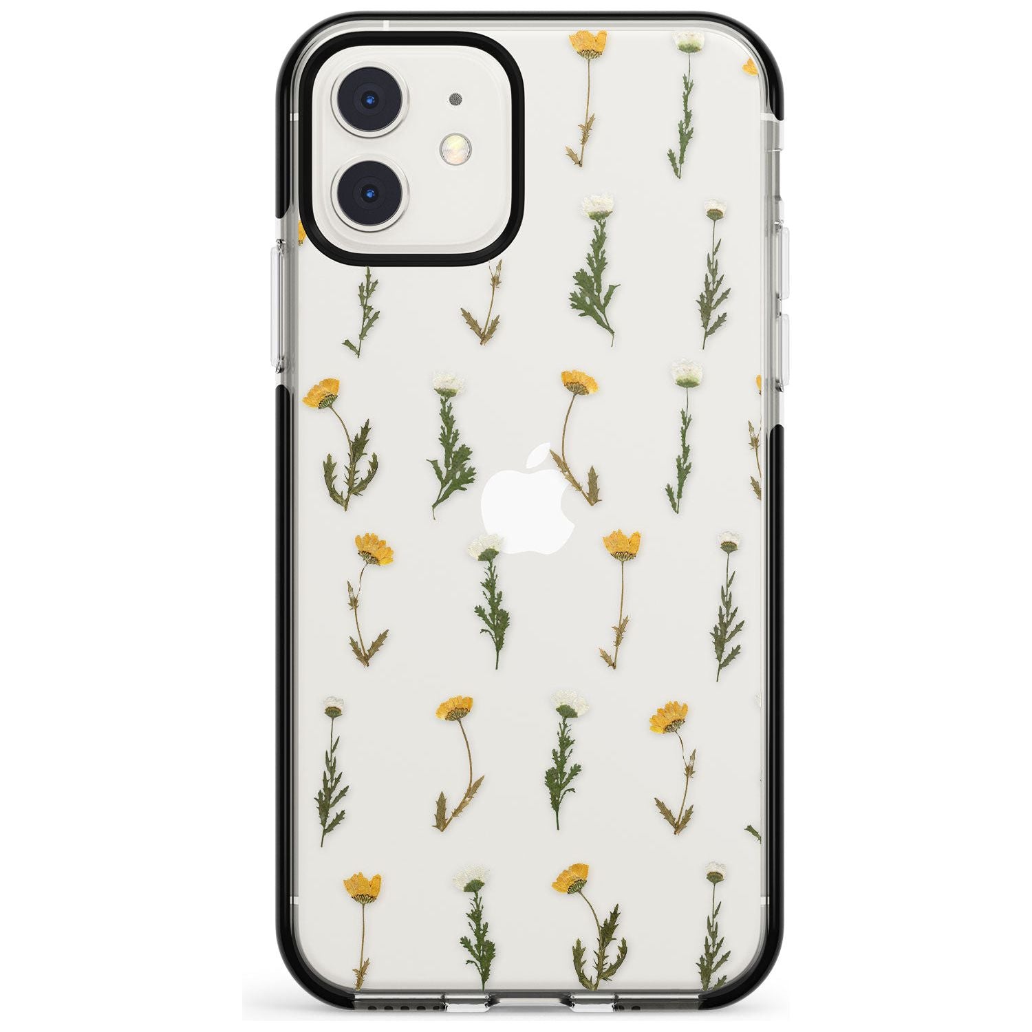 Pressed Flower iPhone Case Black Impact Phone Case - Case Warehouse