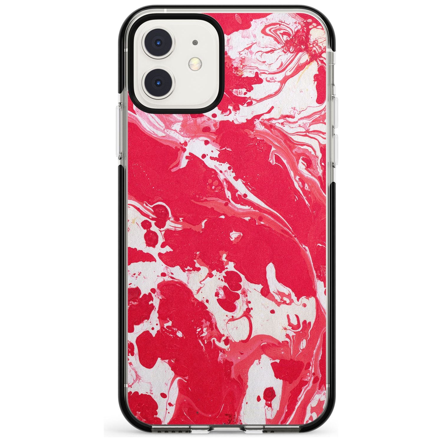 Red & White - Marbled Paper iPhone Case Phone Case - Case Warehouse