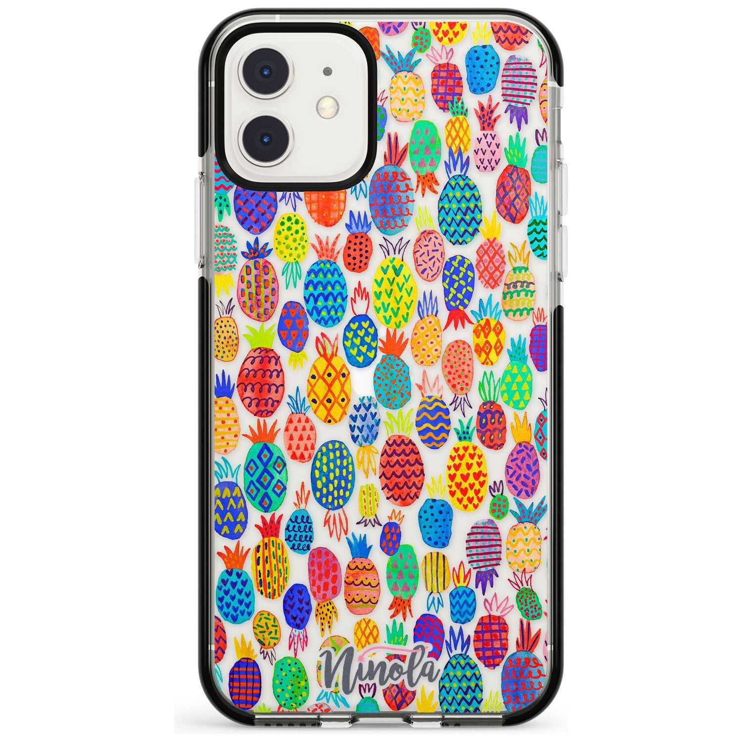 Cute Pineapples Black Impact Phone Case for iPhone 11