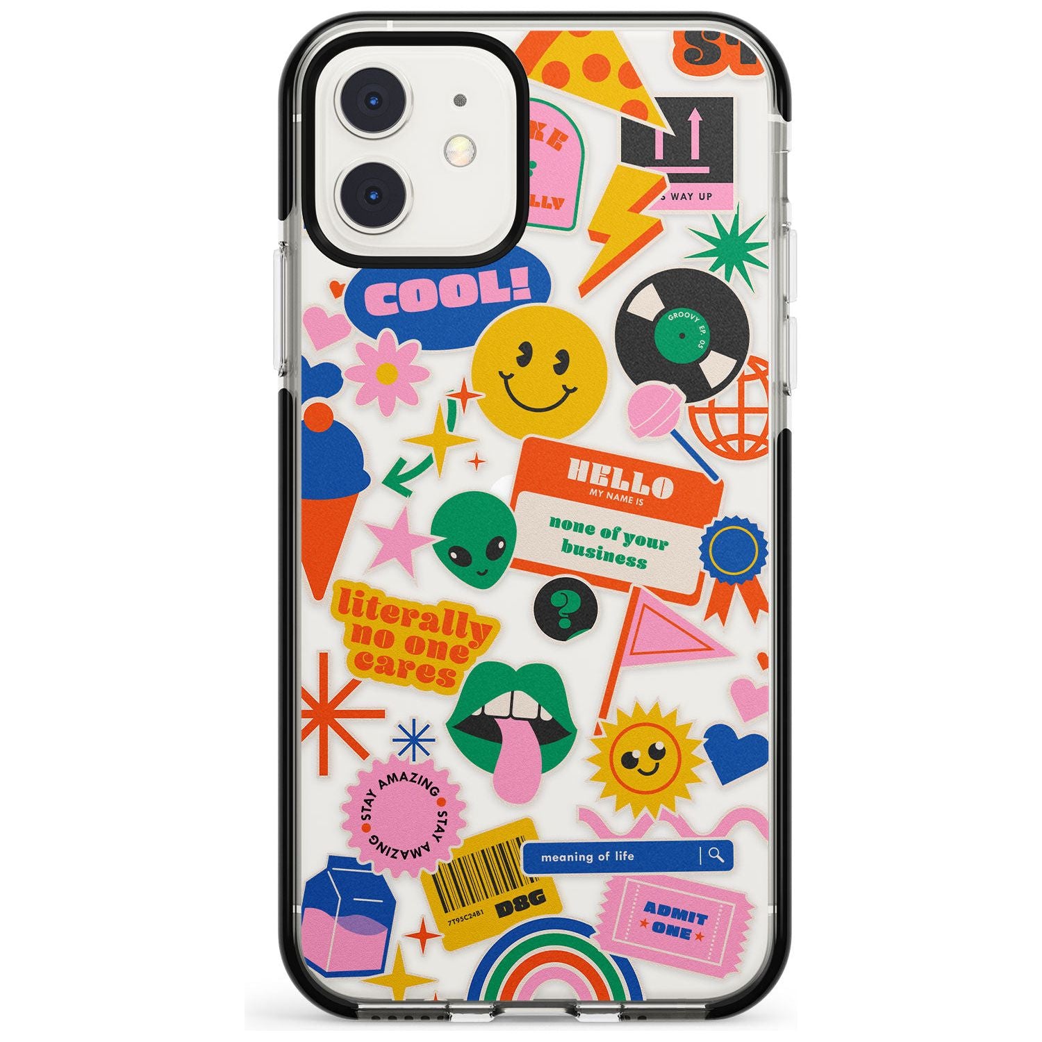 Nostalgic Stickers #1 Pink Fade Impact Phone Case for iPhone 11 Pro Max