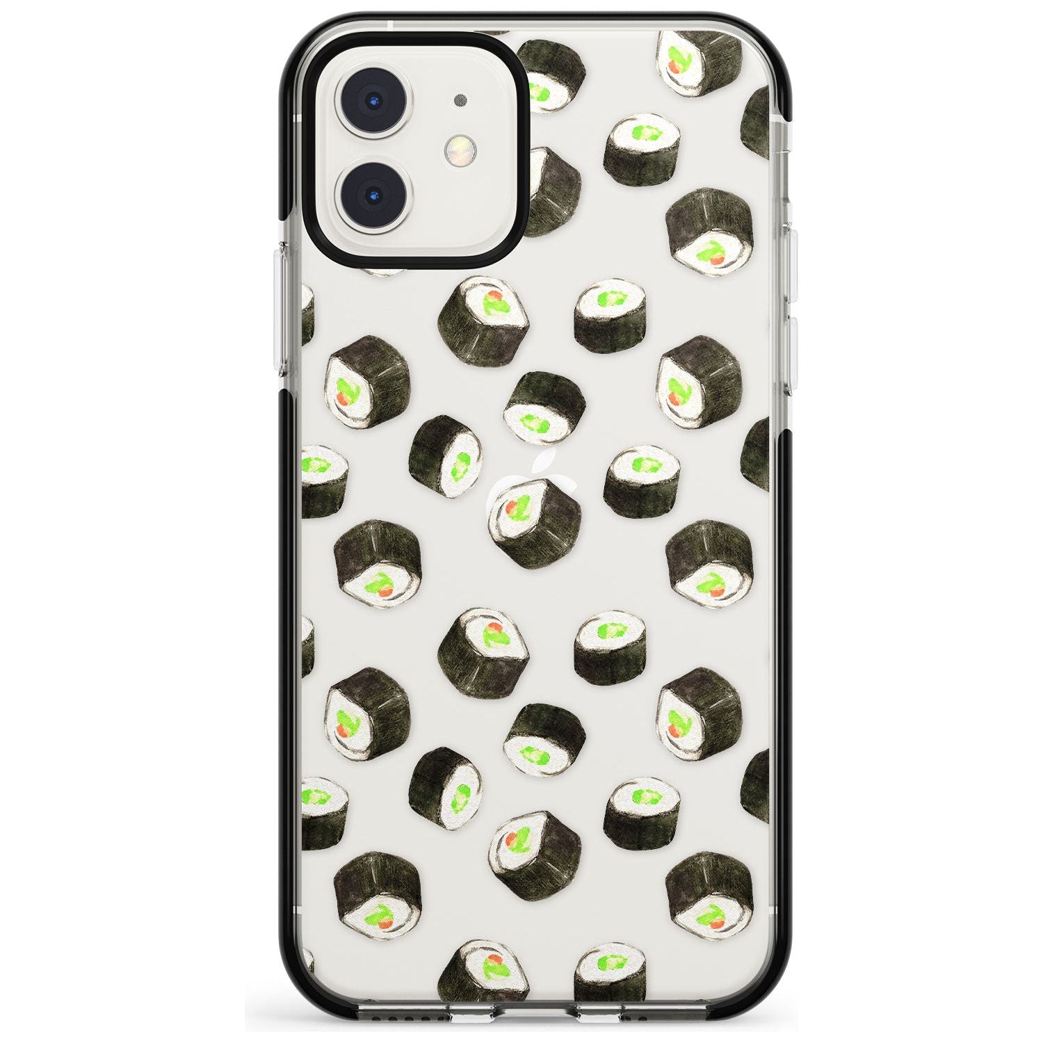 Maki Rolls Sushi Pattern iPhone Case Black Impact Phone Case - Case Warehouse