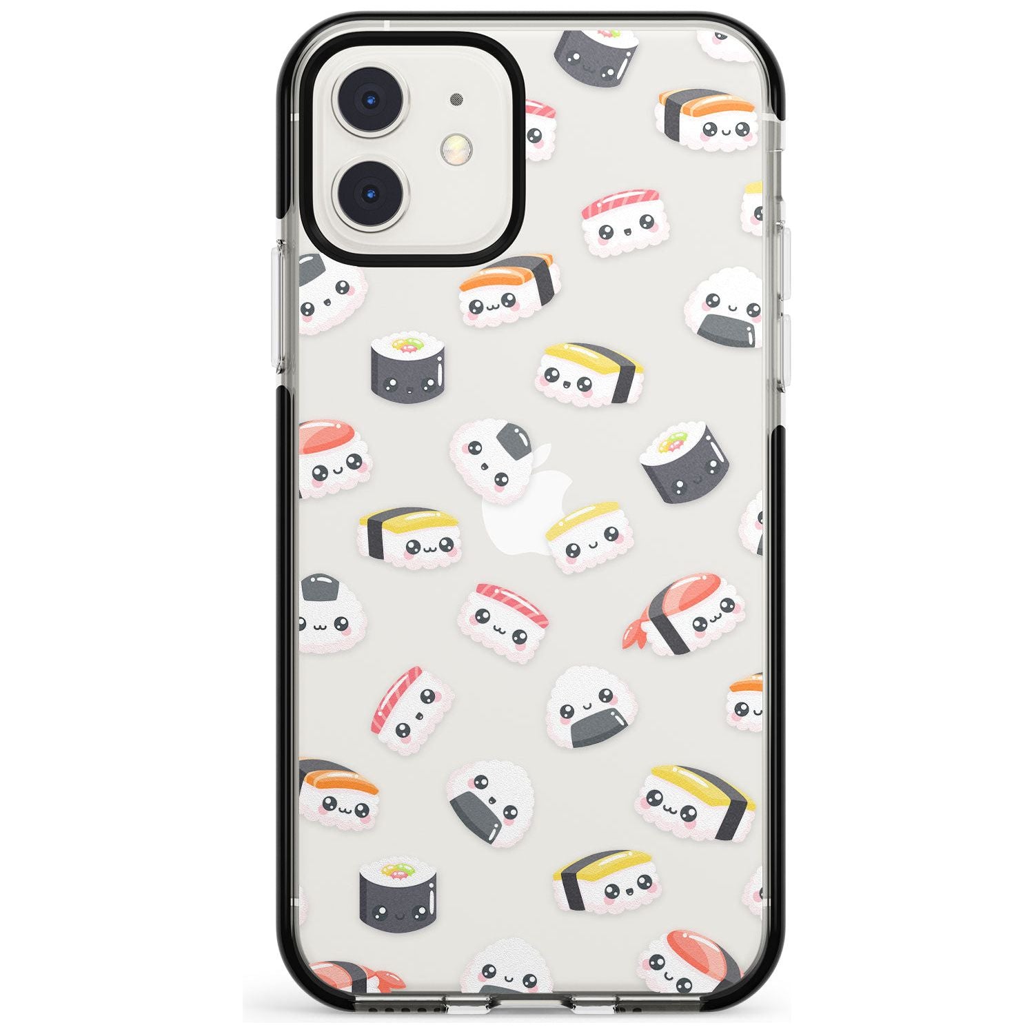 Kawaii Sushi & Rice iPhone Case Black Impact Phone Case - Case Warehouse