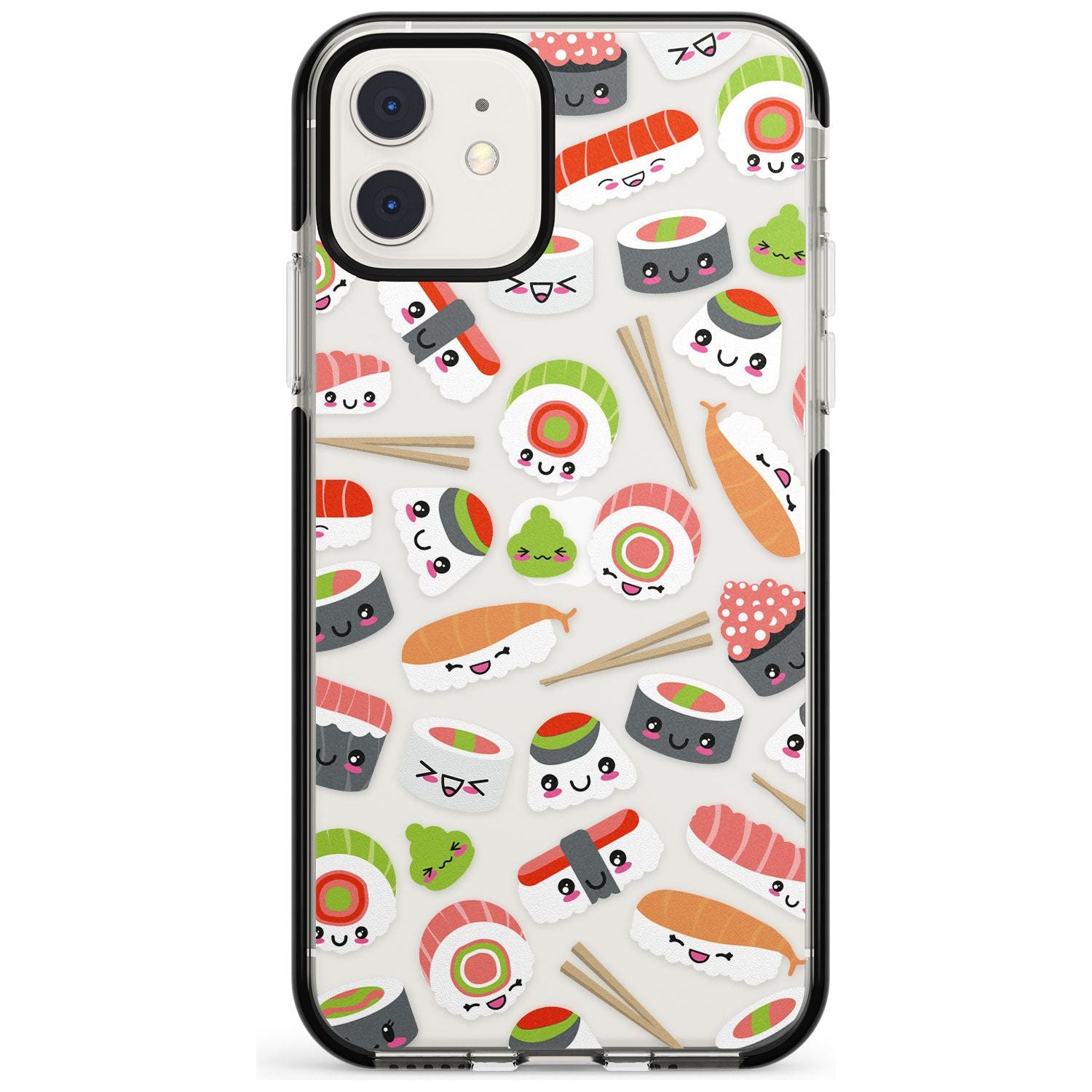 Kawaii Sushi Mix iPhone Case Black Impact Phone Case - Case Warehouse