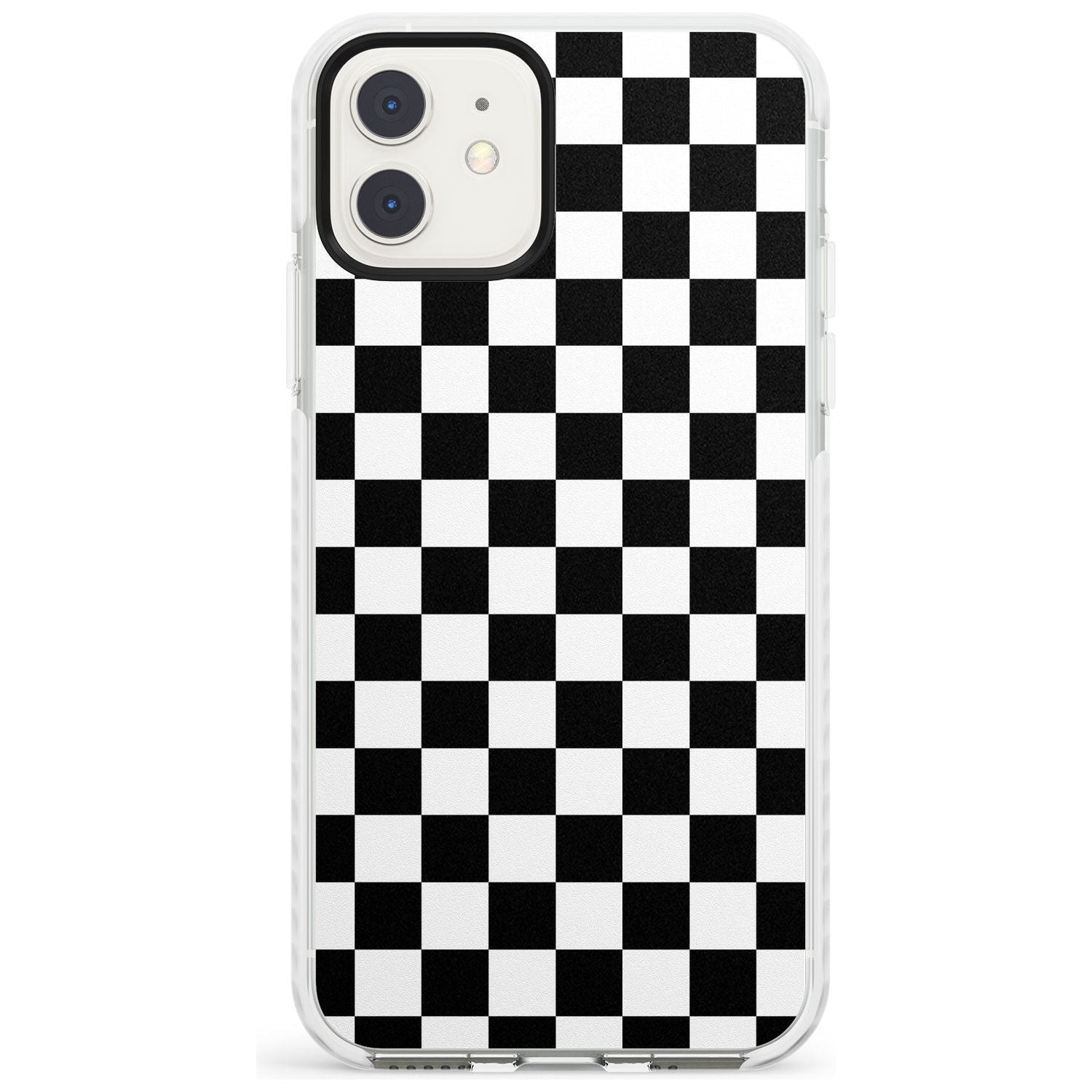 Black Checkered iPhone Case Impact Case Phone Case - Case Warehouse