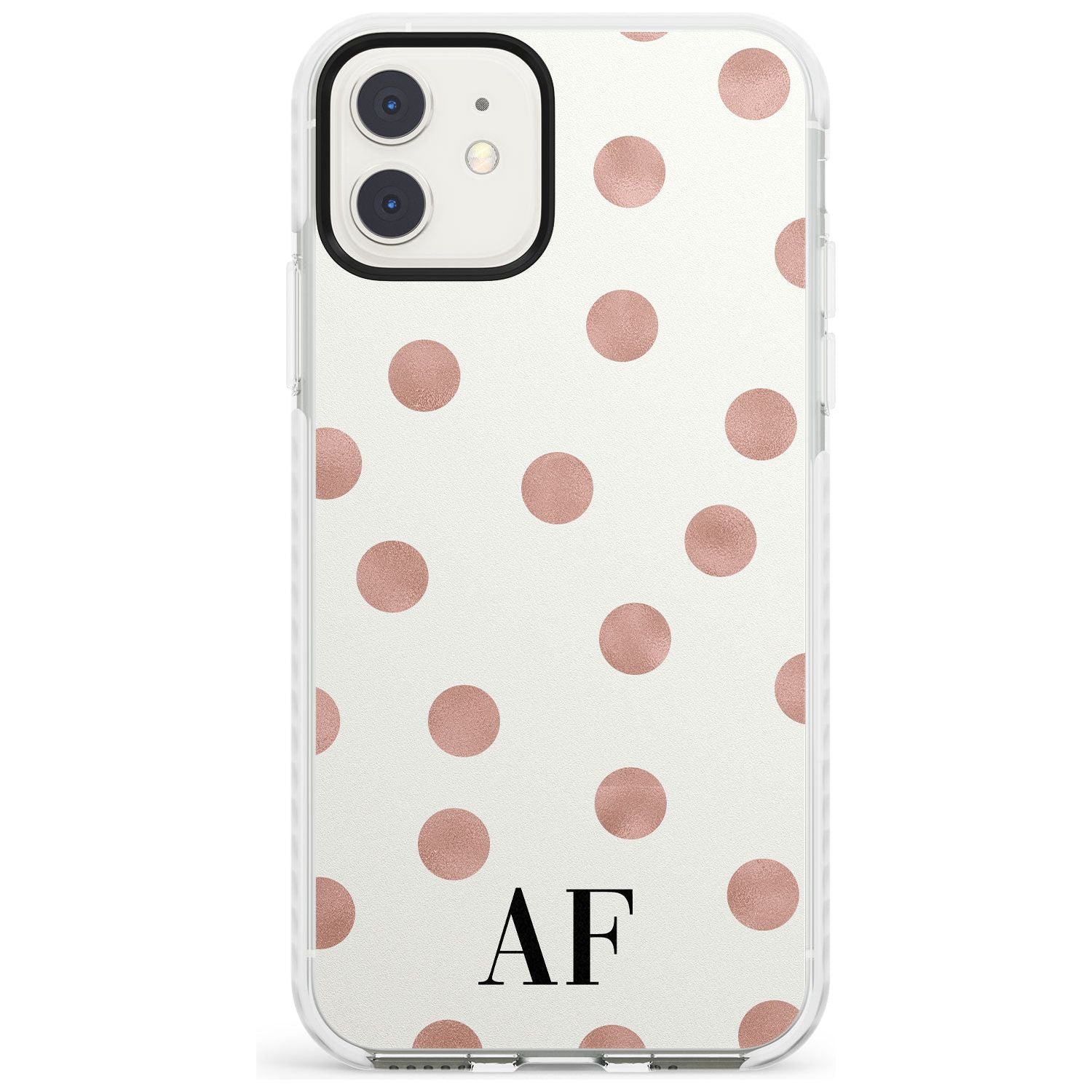 Initials & Dots iPhone Case Impact Case Custom Phone Case - Case Warehouse