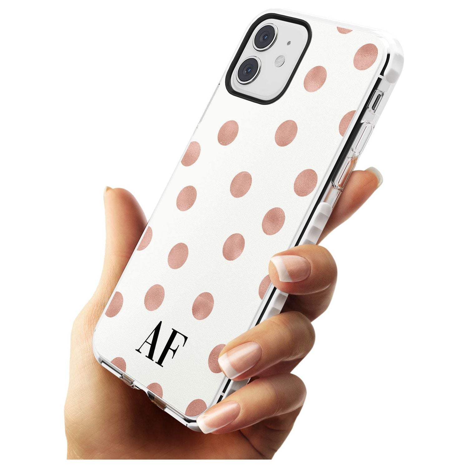 Initials & Dots iPhone Case Custom Phone Case - Case Warehouse