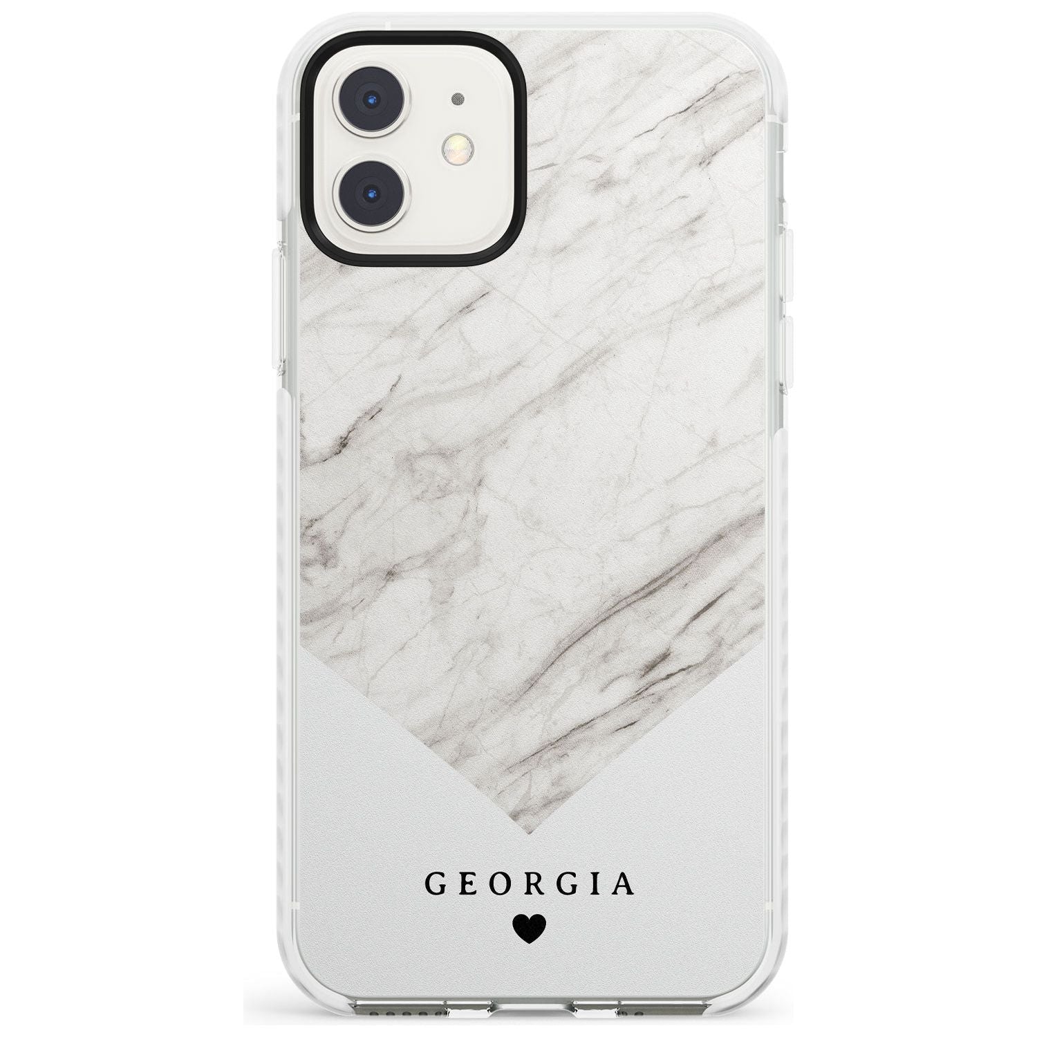 White Marble iPhone Case Impact Case Custom Phone Case - Case Warehouse