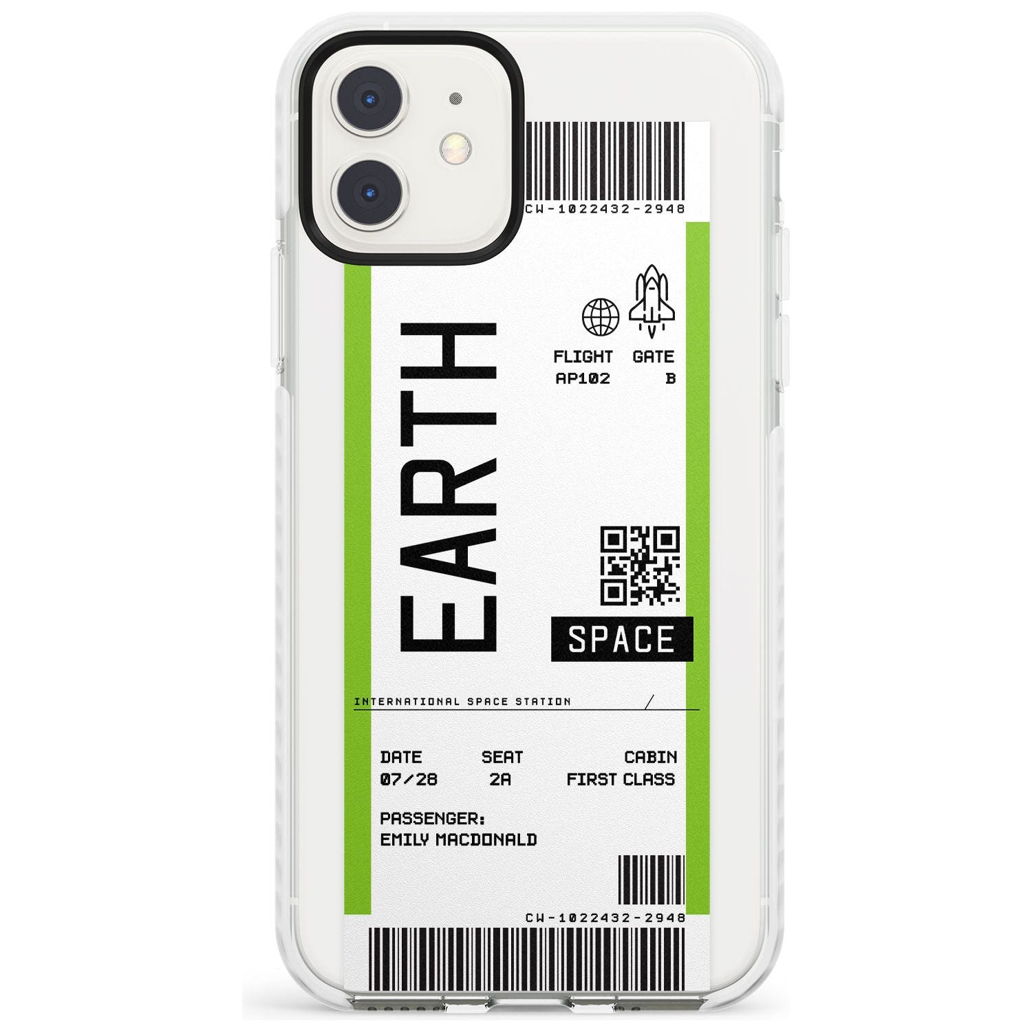 Earth Custom Space Travel Ticket iPhone Case Impact Case Custom Phone Case - Case Warehouse