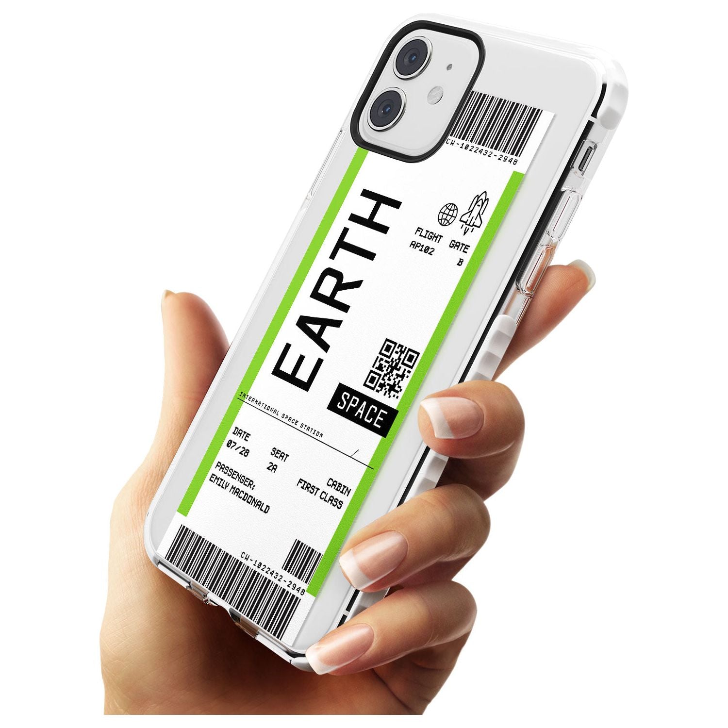 Earth Custom Space Travel Ticket iPhone Case Custom Phone Case - Case Warehouse