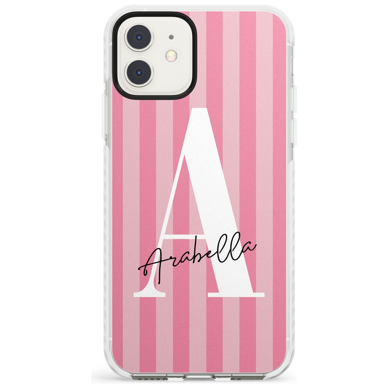Pink on Pink Stripes iPhone Case Impact Case Custom Phone Case - Case Warehouse
