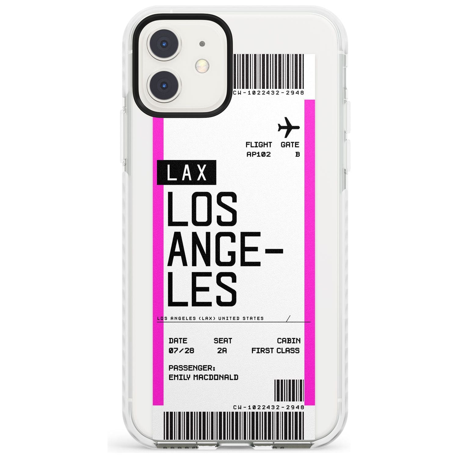 Los Angeles Boarding Pass iPhone Case Impact Case Custom Phone Case - Case Warehouse