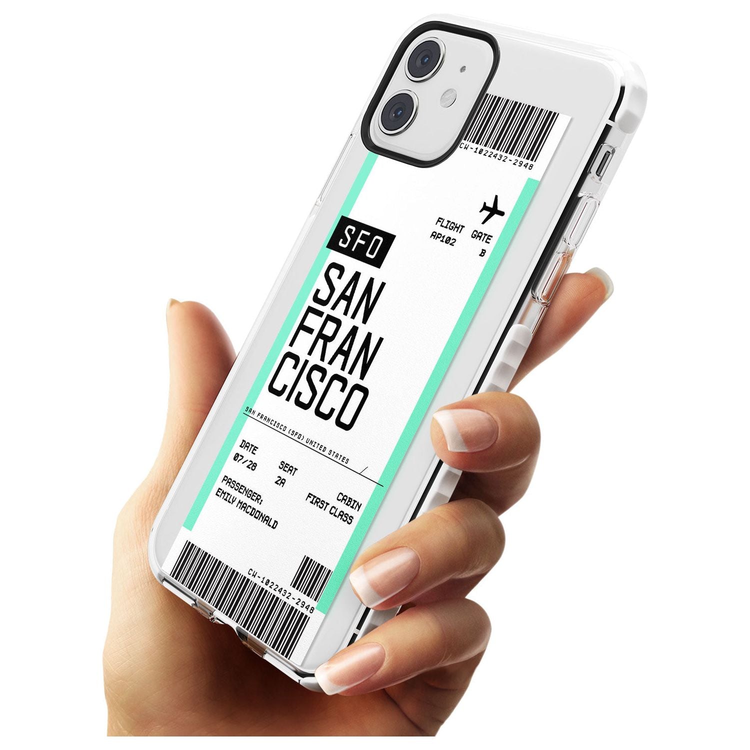 San Francisco Boarding Pass iPhone Case Custom Phone Case - Case Warehouse