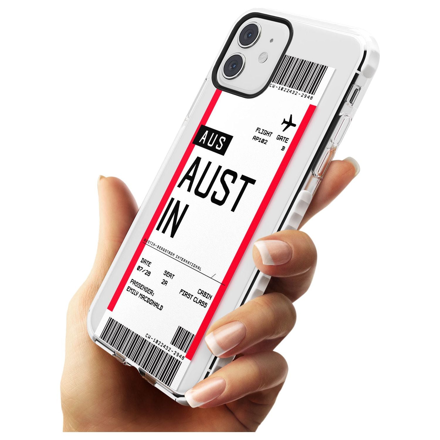 Austin Boarding Pass iPhone Case Custom Phone Case - Case Warehouse