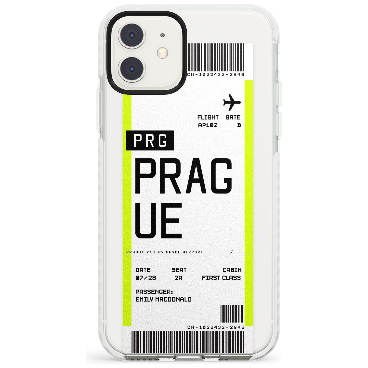Prague Boarding Pass Impact Case Custom Phone Case - Case Warehouse