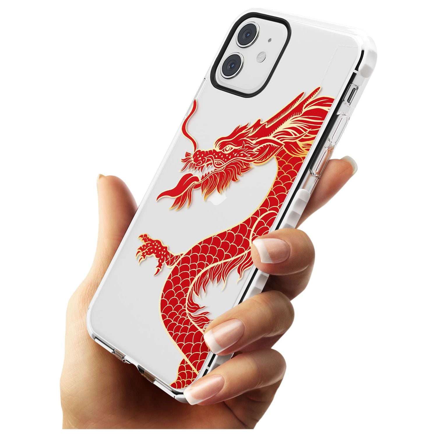 Large Black Dragon Impact Phone Case for iPhone 11