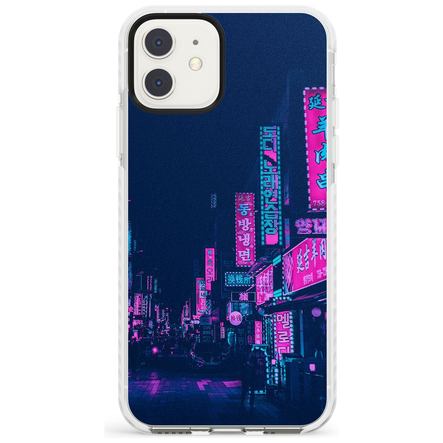 Pink & Turquoise - Neon Cities iPhone Case Impact Case Phone Case - Case Warehouse
