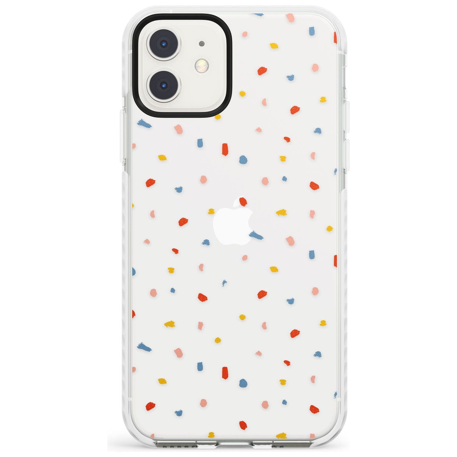 Small Confetti Print Clear iPhone Case Impact Case Phone Case - Case Warehouse
