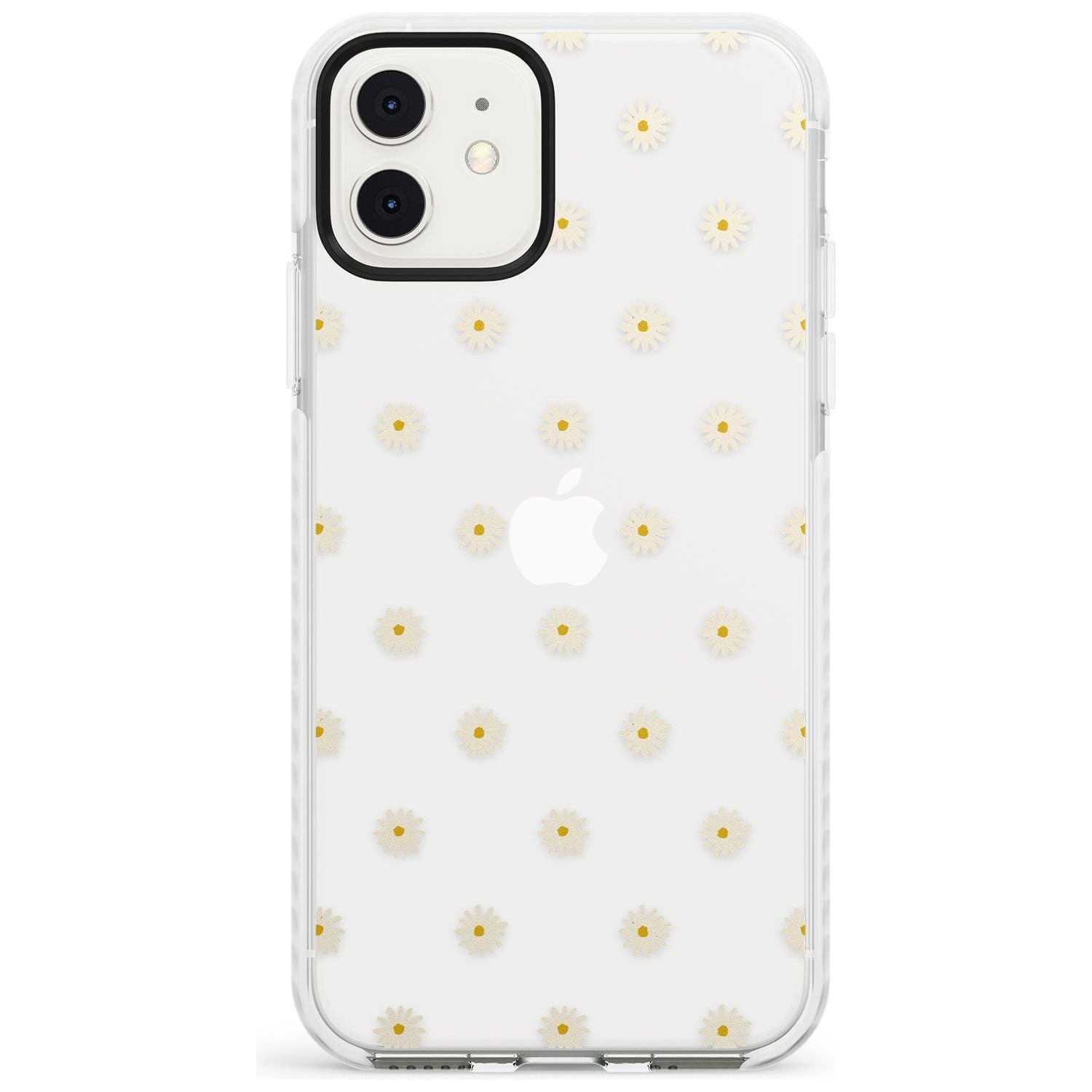 Daisy Pattern - Clear Cute Floral Design Slim TPU Phone Case for iPhone 11