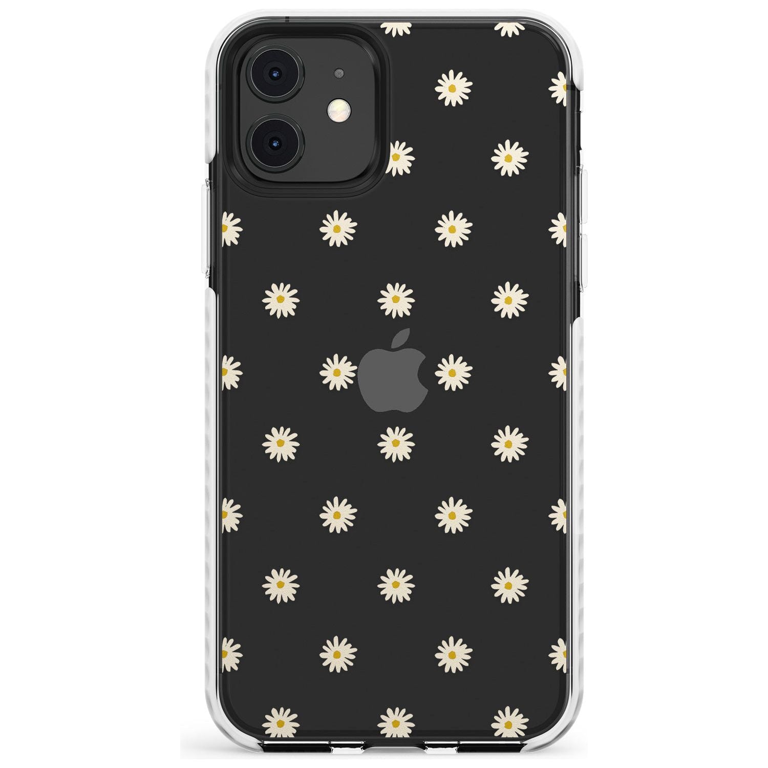 Daisy Pattern - Clear Cute Floral Design Slim TPU Phone Case for iPhone 11