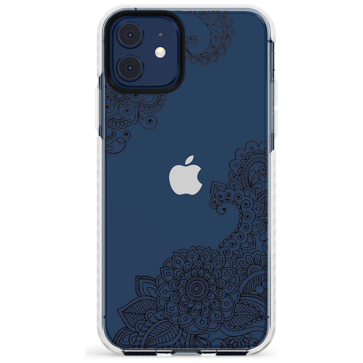 Black Henna Botanicals Impact Phone Case for iPhone 11