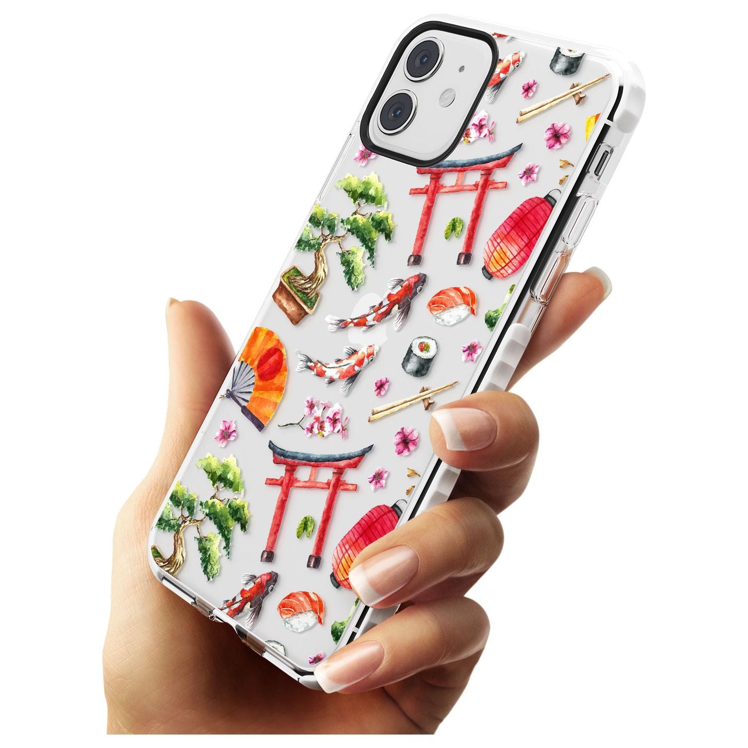 Mixed Japanese Watercolour Pattern iPhone Case Phone Case - Case Warehouse