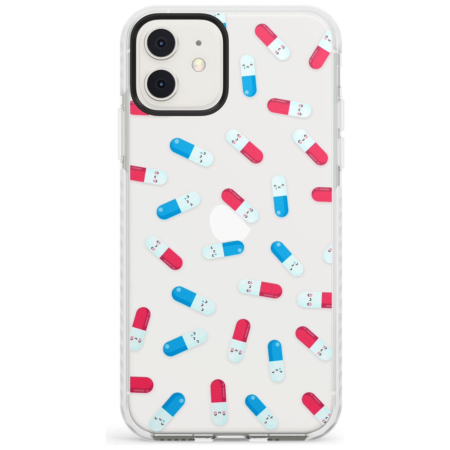 Kawaii Pill Pattern Impact Phone Case for iPhone 11, iphone 12